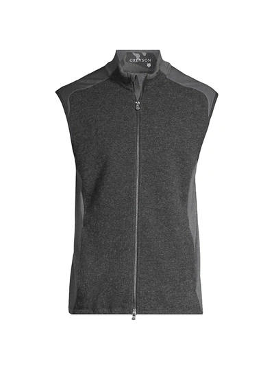 Greyson Sequoia Zip-up Vest In Dark Grey