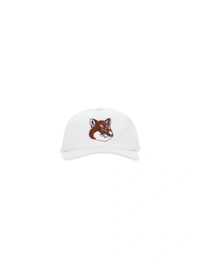 Maison Kitsuné White Large Fox Head Cap