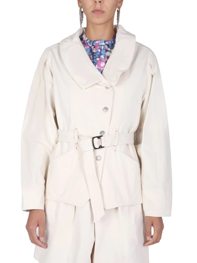 Isabel Marant Womens White Other Materials Outerwear Jacket