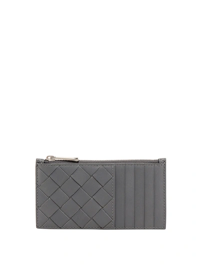 Bottega Veneta Card Holder In Grey