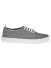 Thom Browne Waterproof Lightweight Heritage Sneakers In Medium Grey