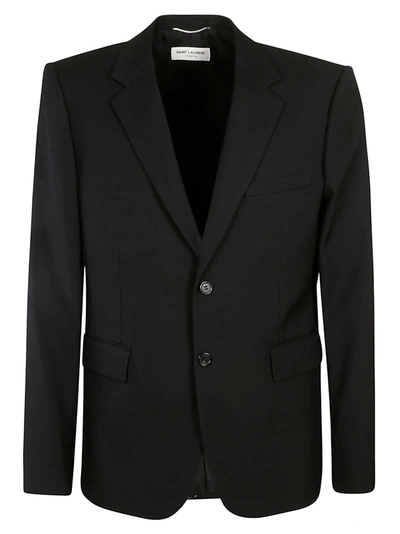 Saint Laurent Slim-fit Wool And Cashmere-blend Blazer In Black