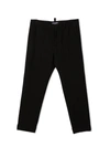 Dsquared2 Black Stretch Virgin Wool Trousers In Nero