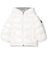 MONCLER WHITE QUILTED DOWN JACKET,1A5592068950B 031