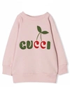 GUCCI BABY COTTON SWEATSHIRT WITH APPLE,663517XJDN2B 5407