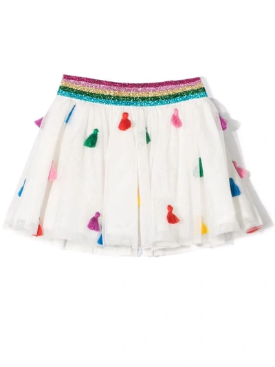 Stella Mccartney Babies' White Tulle Skirt In Bianco