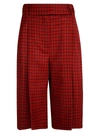 ALEXANDRE VAUTHIER CHECK HOUNDSTOOTH TROUSER SHORTS,213SK1506 RED