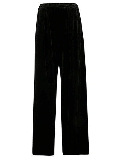 Alexandre Vauthier Straight Leg Ribbed Trousers In Nero