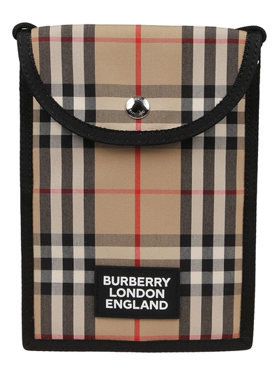 Burberry Vintage Check Micro Bag In Beige