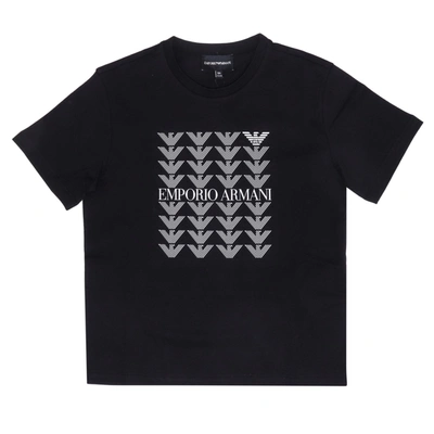 Emporio Armani Kids' Cotton T-shirt In Black