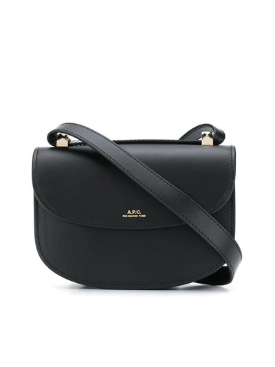 Apc Sac Geneve Mini Cuir Smooth Leather In Lzz Black