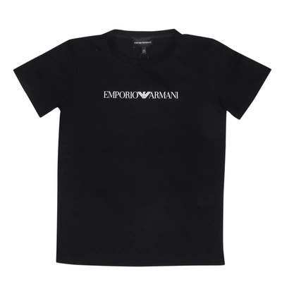 Emporio Armani Kids' Cotton T-shirt In Black