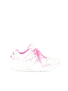 Balenciaga Track Lace-up Sneakers In White Fluo Pink