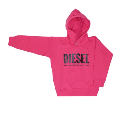 Diesel Kids' Sdivision-logox Over Sweatshirt In Fuchsia