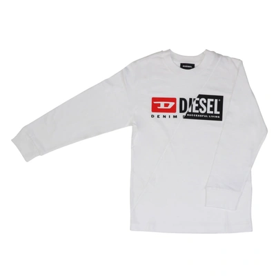 Diesel Kids' Tdiegocuty ml T-shirt In White