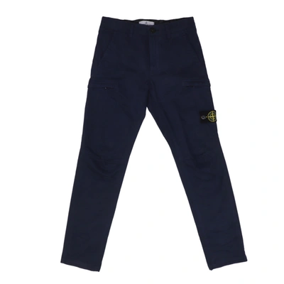 Stone Island Junior Kids' Cargo Pants Trousers In Blue