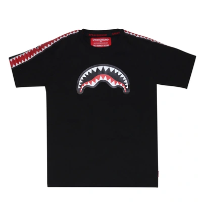 Sprayground Kids' Printed Cotton Jersey T-shirt W/ Bands In Black