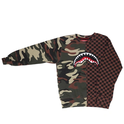 Sprayground Kids' All Over Print Cotton Sweatshirt In Camouflage