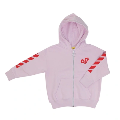 Off-white Kids' Cotton Sweatshirt In Rose