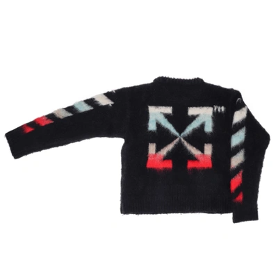 Off-white Kids' Wool Top-wear In Black / Multicolor