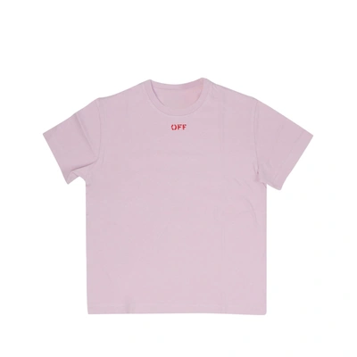 Off-white Kids' Cotton T-shirt In Rose