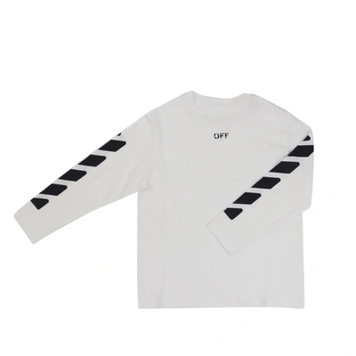 Off-white Kids' Cotton T-shirt In White / Black