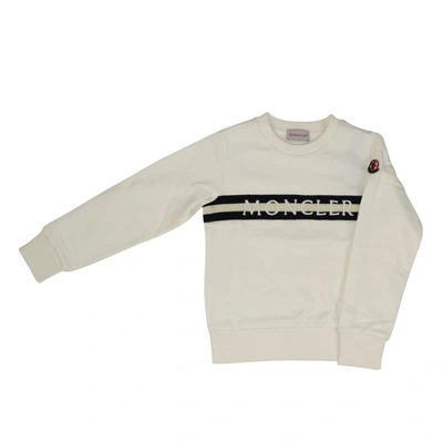 Moncler Kids' Cotton Sweatshirt In Cream