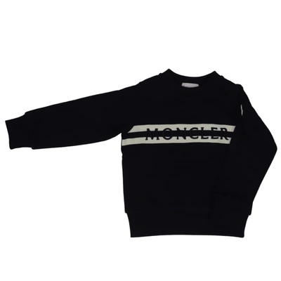 Moncler Kids' Cotton Sweatshirt In Navy