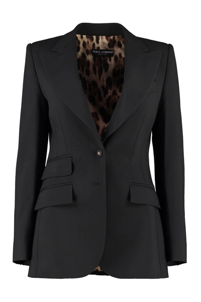 Dolce & Gabbana Single-breasted Two-button Blazer In Black