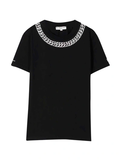 Givenchy Kids' Unisex Black T-shirt In Nero