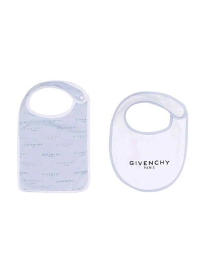 Givenchy Babies' Set Of Newborn Bibs In Celeste