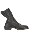 Guidi Leather Horse Zip Back Boots In Black