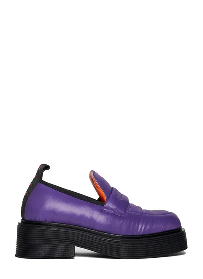 Marni Chunky Sole Loafers In Purple