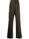 Nina Ricci Wide-leg Cargo Trousers In 绿色