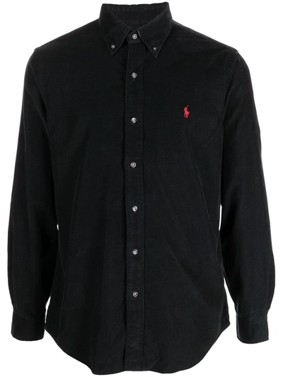 POLO RALPH LAUREN EMBROIDERED-LOGO COTTON SHIRT