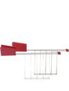 Alessi Plissé Toaster Tongs In 红色