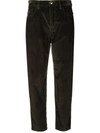 JACOB COHEN CORDUROY HIGH-WAISTED TAPERED TROUSERS