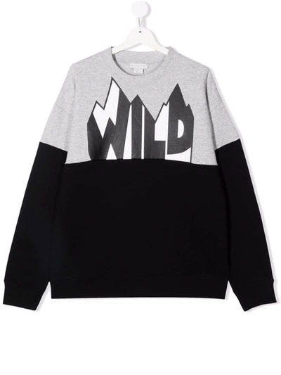 Stella Mccartney Teen Wild-print Sweatshirt In 黑色