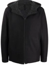 Harris Wharf London Hooded Zipped Coat In 黑色