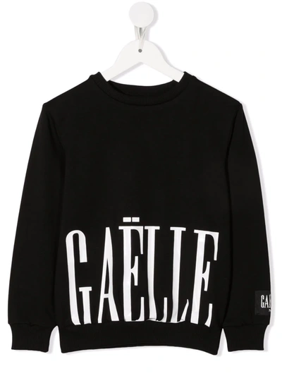 Gaelle Paris Logo Print Sweatshirt In 黑色