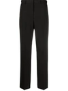 Msgm High-waisted Tailored Trousers In 黑色
