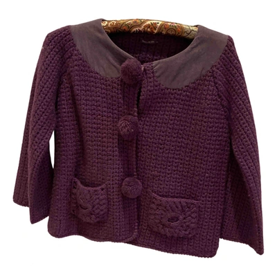 Pre-owned Bimba Y Lola Wool Short Vest In Purple