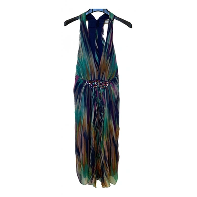 Pre-owned Derhy Silk Mid-length Dress In Multicolour
