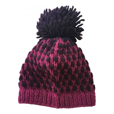 Pre-owned Marc By Marc Jacobs Wool Beanie In Pink