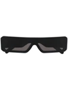 Rick Owens Rectangle Frame Sunglasses In Black