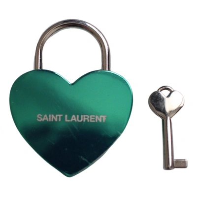 Pre-owned Saint Laurent Bag Charm In Green