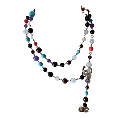 Pre-owned Chanel Silver Long Necklace In Multicolour