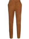 Stouls Cropped Skinny-fit Trousers In Brown