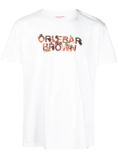 Orlebar Brown Mens Cloud Ob-t Logo-print Organic Cotton-jersey T-shirt M In White