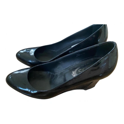 Pre-owned Tod's Leather Heels In Black